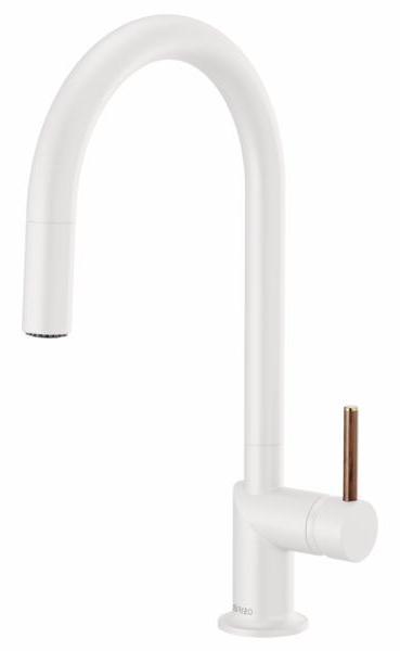 Jason Wu Kitchen Faucet with Pulldown Spray (Less Handle) - Matte White 63075LF-MWLHP Brizo - Image 3