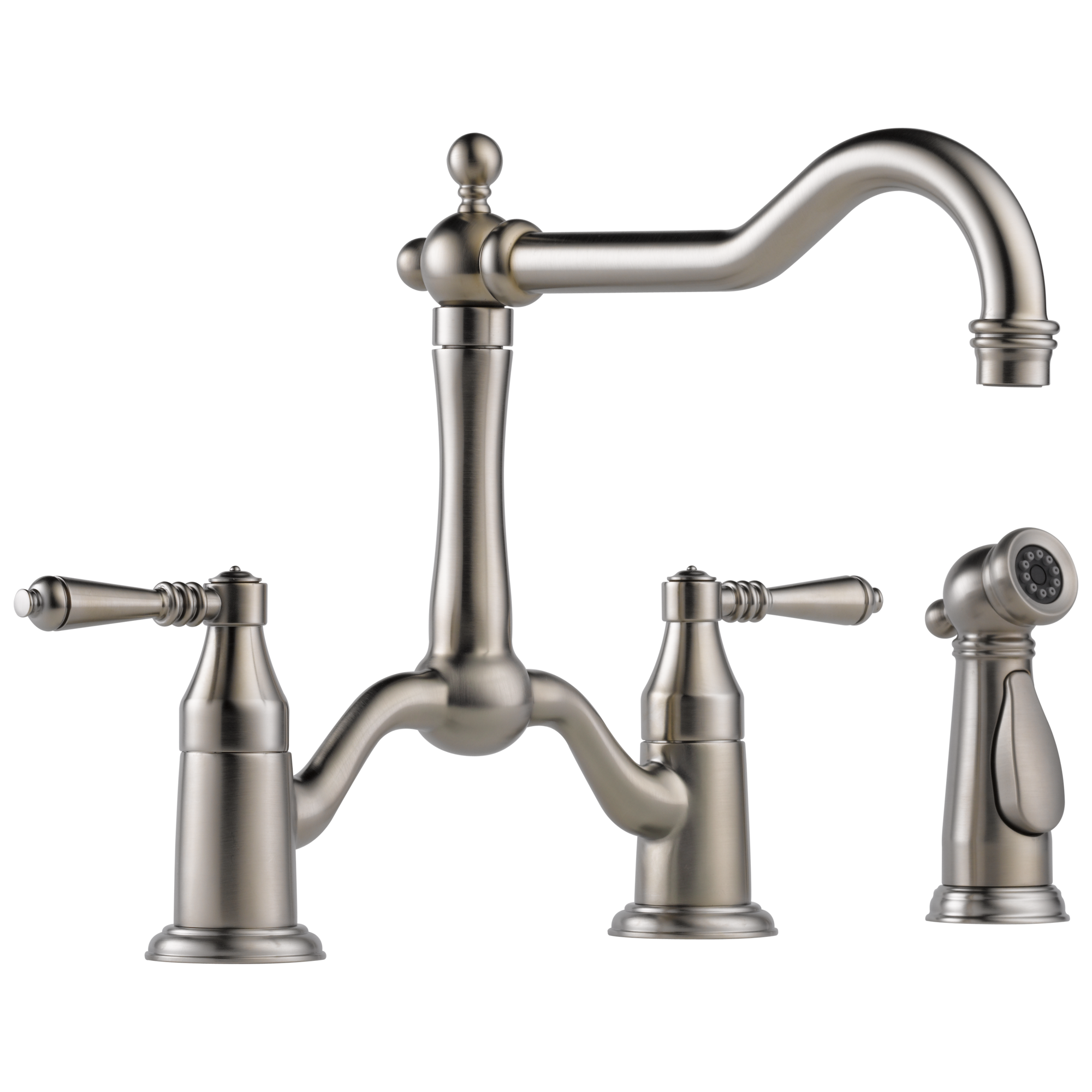 Tresa Bridge Kitchen Faucet with Side Spray - Stainless 62536LF-SS Brizo