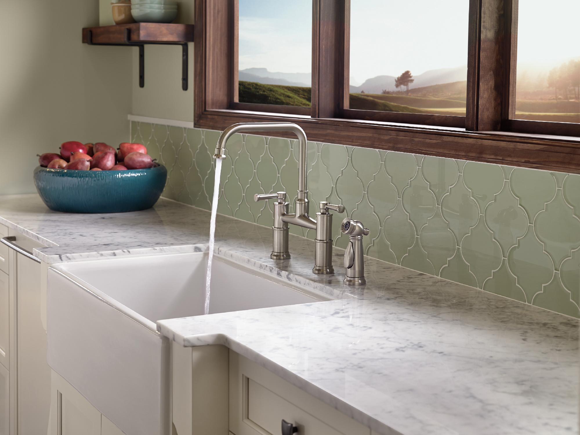 Artesso Bridge Kitchen Faucet with Side Spray - Stainless 62525LF-SS Brizo - Image 6