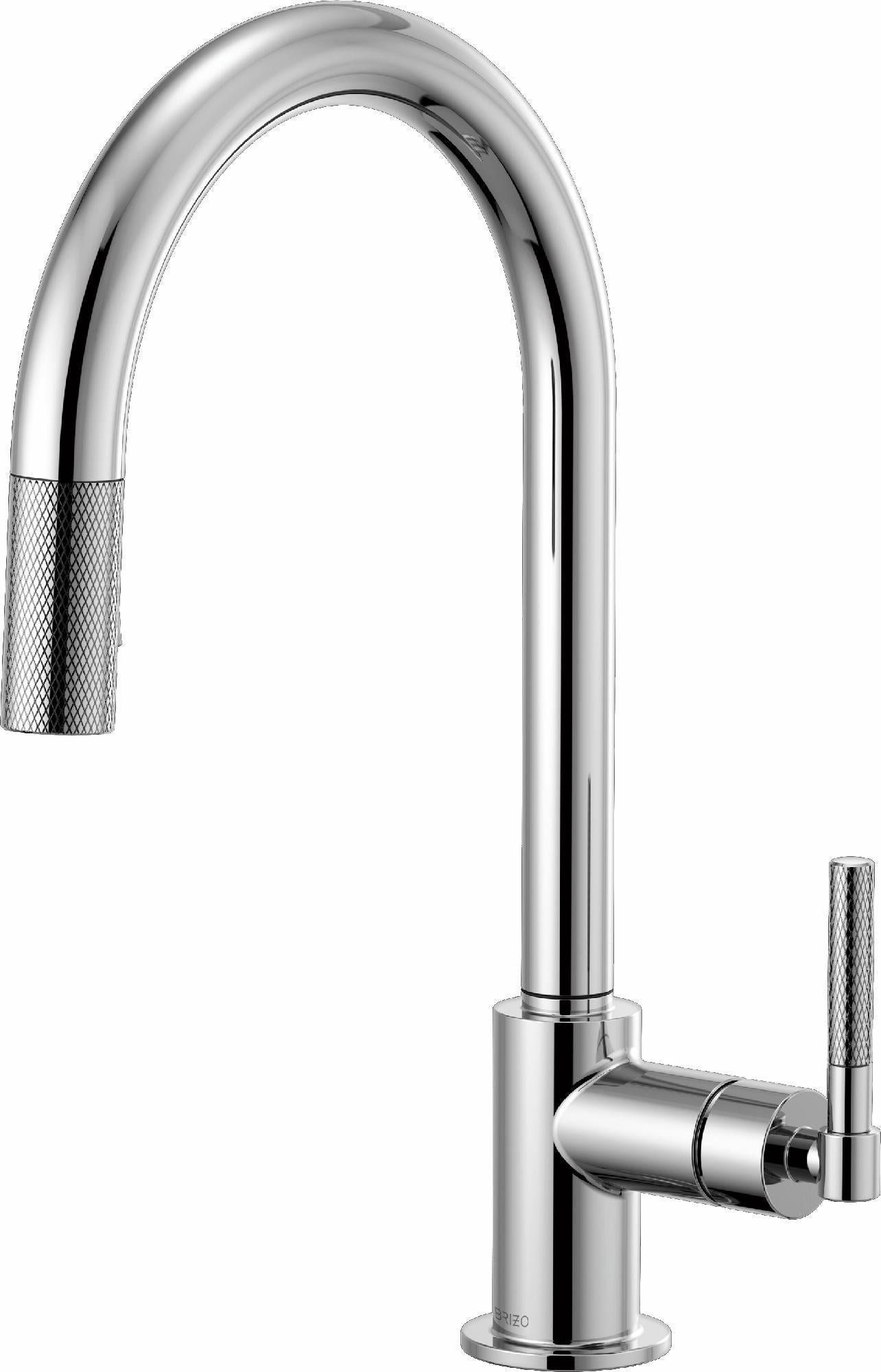 Litze Kitchen Faucet with Pulldown Spray Arc Spout and Knurled Handle - Chrome 63043LF-PC Brizo