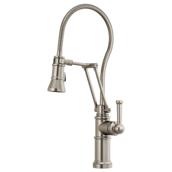 Artesso Articulating Kitchen Faucet with Finished Hose and Pulldown Spray - Stainless Steel 63125LF-SS Brizo