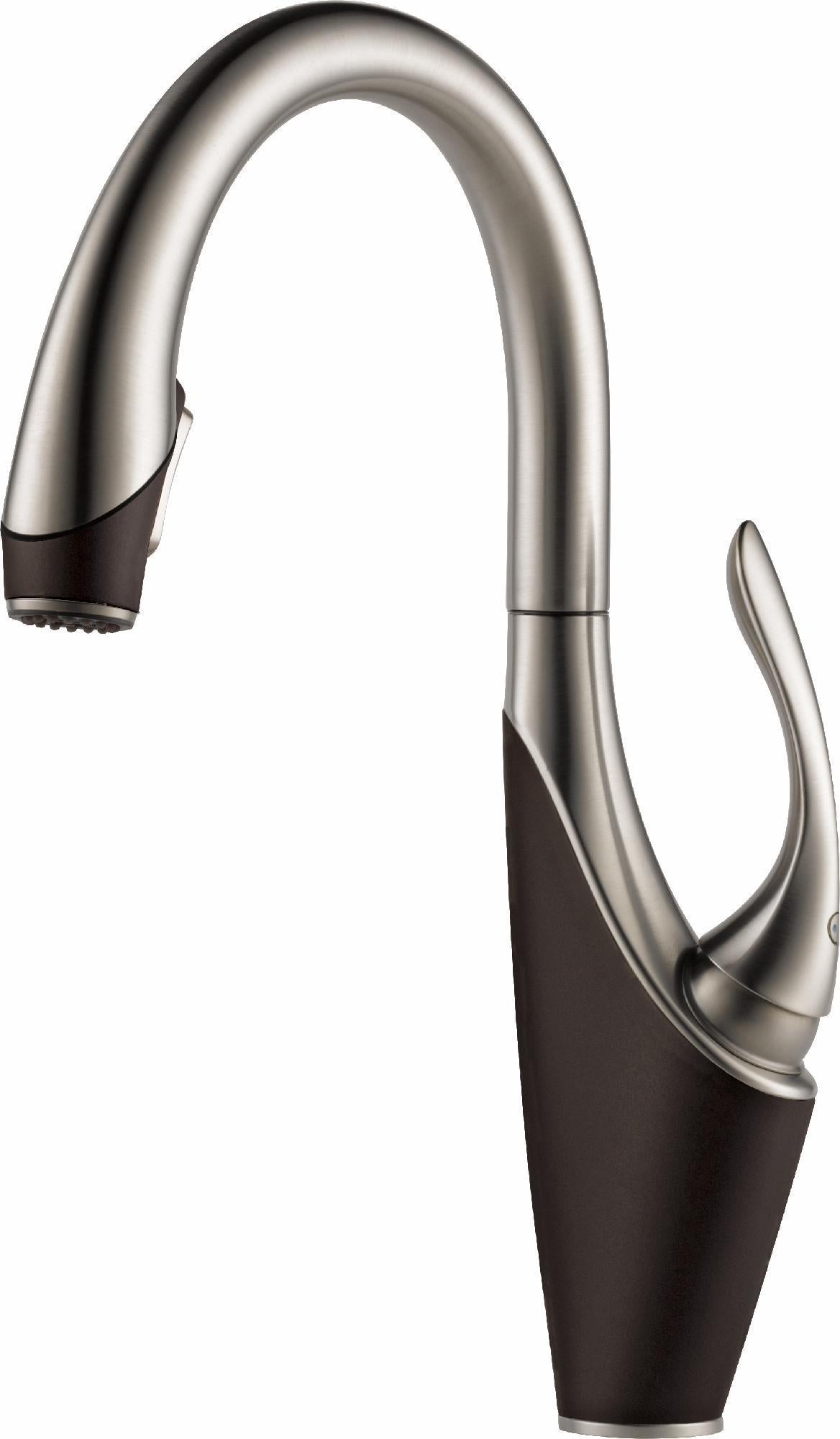 Vuelo Kitchen Faucet with Pulldown Spray - Cocoa Bronze/Stainless Steel 63055LF-SSCO Brizo