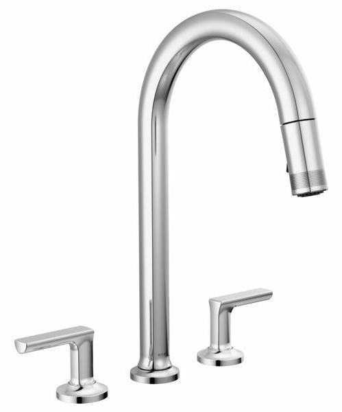 Kintsu 2-Handle Kitchen Faucet with Pulldown Spray (Less Handles) - Polished Chrome 62506LF-PCLHP-L Brizo