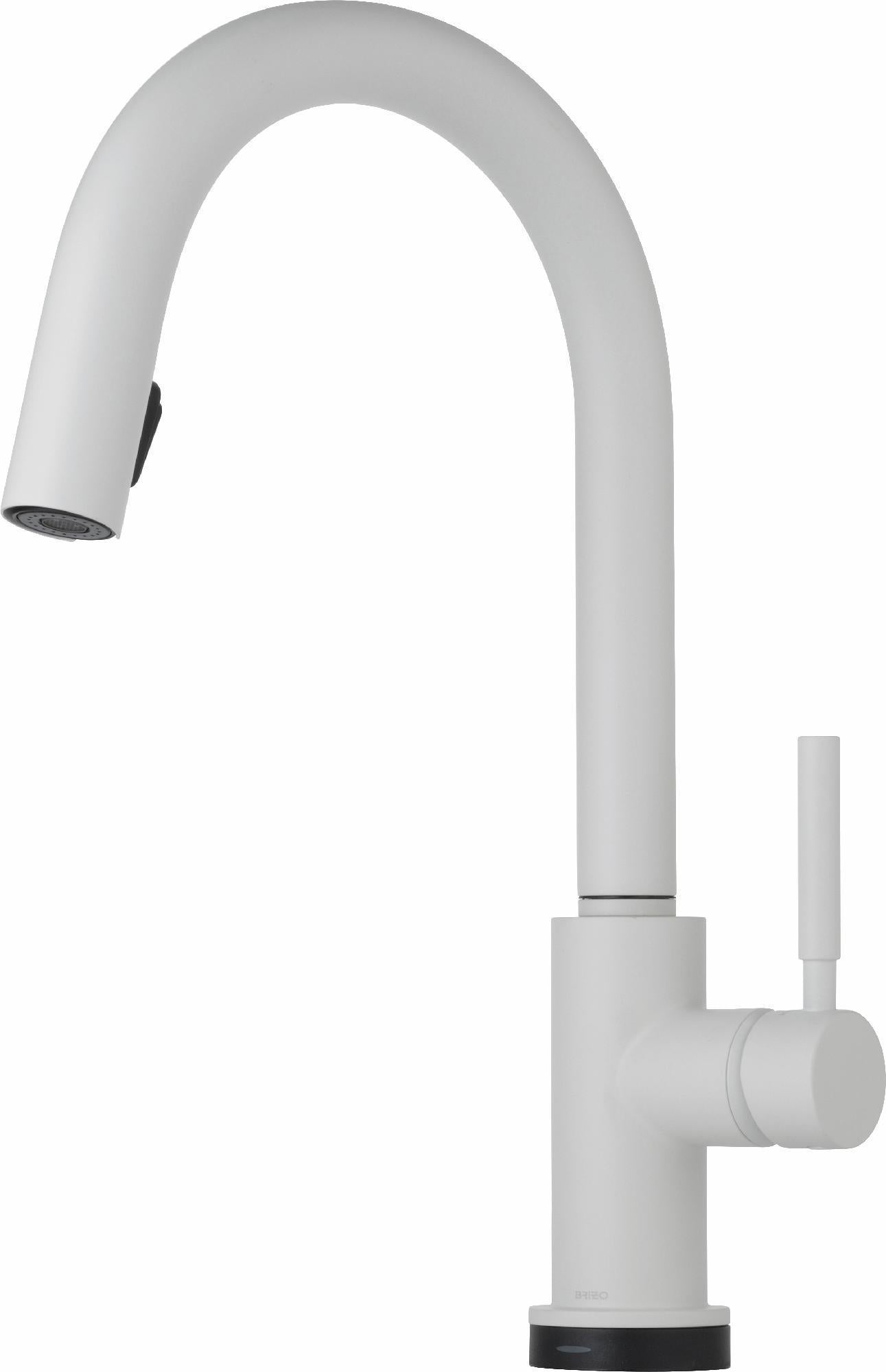Solna SmartTouch Kitchen Faucet with Pulldown Spray - Matte White 64020LF-MW Brizo