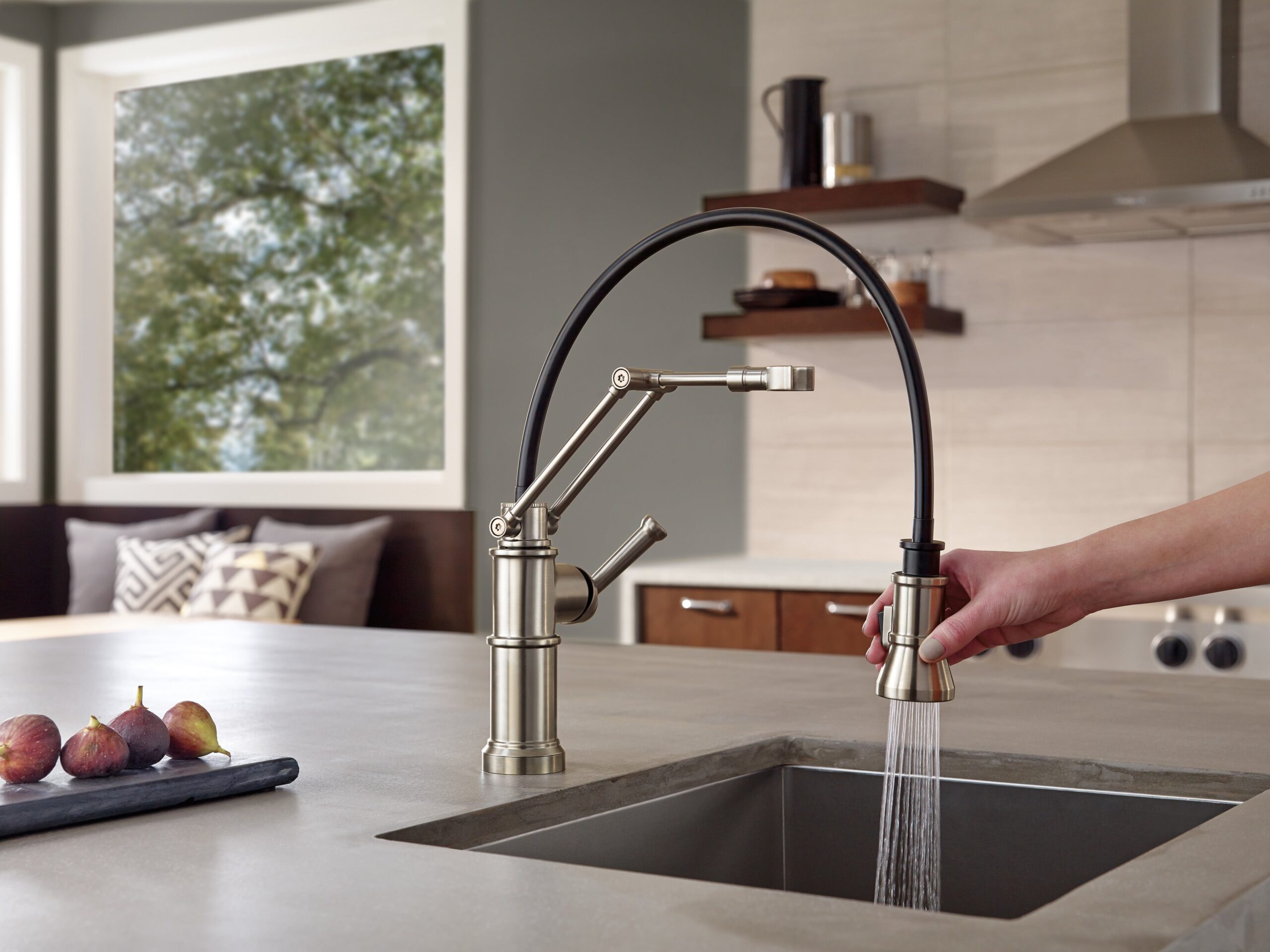 Artesso Articulating Kitchen Faucet with Pulldown Spray - Stainless Steel 63225LF-SS Brizo - Image 3