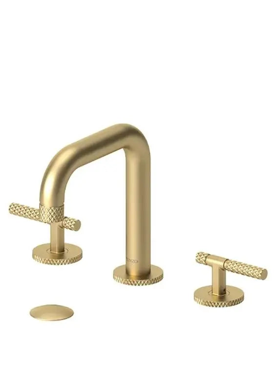 Tenzo Bellacio C 8 Inch Widespread Bathroom Faucet Knurl Design - Image 3