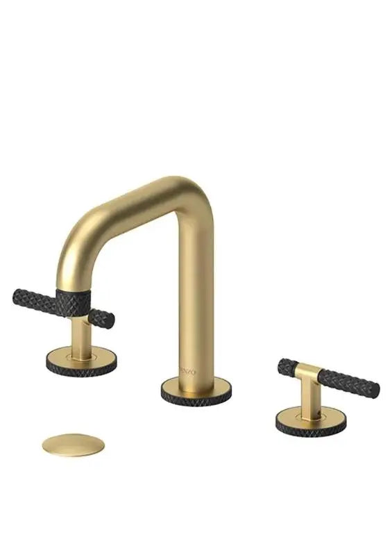 Tenzo Bellacio C 8 Inch Widespread Bathroom Faucet Knurl Design - Image 4