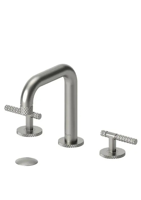 Tenzo Bellacio C 8 Inch Widespread Bathroom Faucet Knurl Design - Image 5