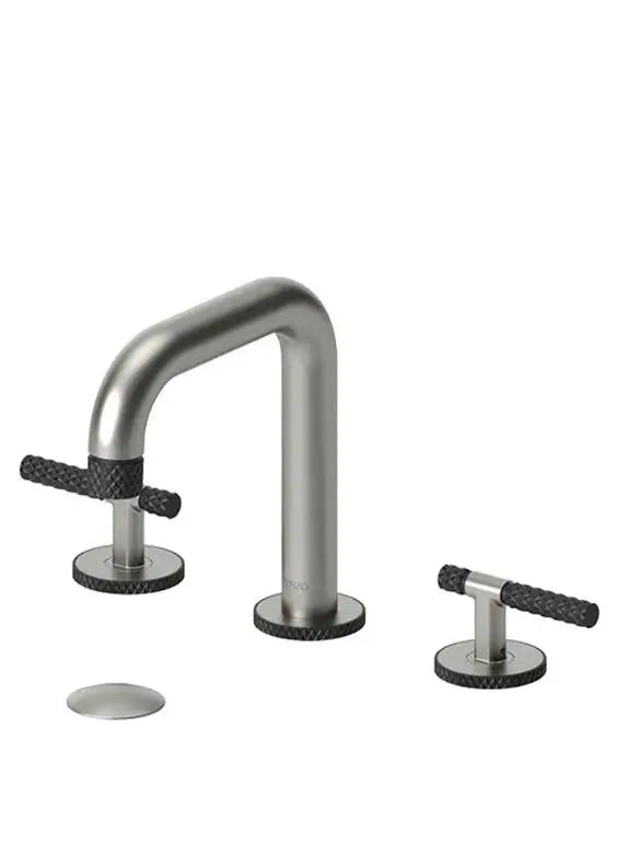 Tenzo Bellacio C 8 Inch Widespread Bathroom Faucet Knurl Design - Image 9