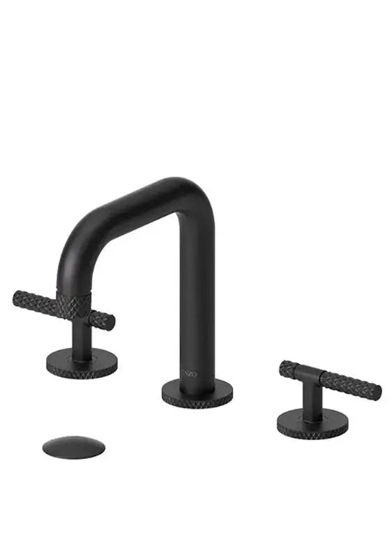 Tenzo Bellacio C 8 Inch Widespread Bathroom Faucet Knurl Design - Image 6