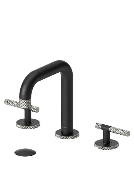 Tenzo Bellacio C 8 Inch Widespread Bathroom Faucet Knurl Design - Image 7