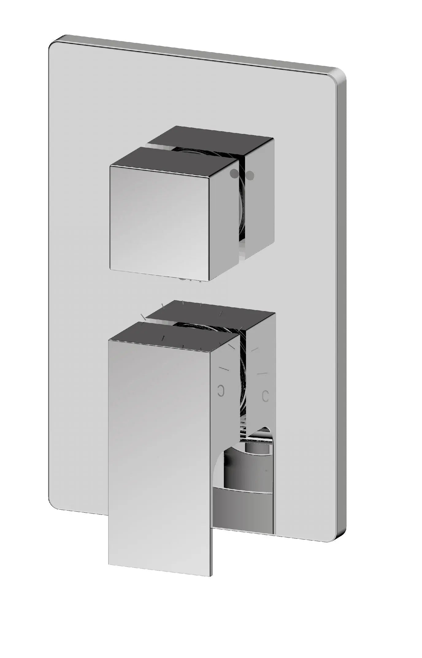 Tenzo Trim for KALISSA 2 functions pressure balanced valve - Chrome - Image 2