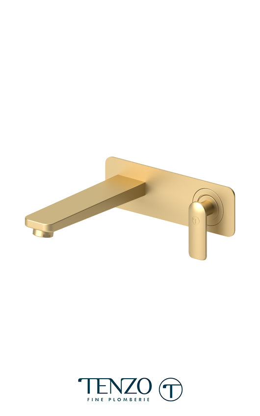 Tenzo Wall mount lavatory faucet Delano brushed gold DE15-BG