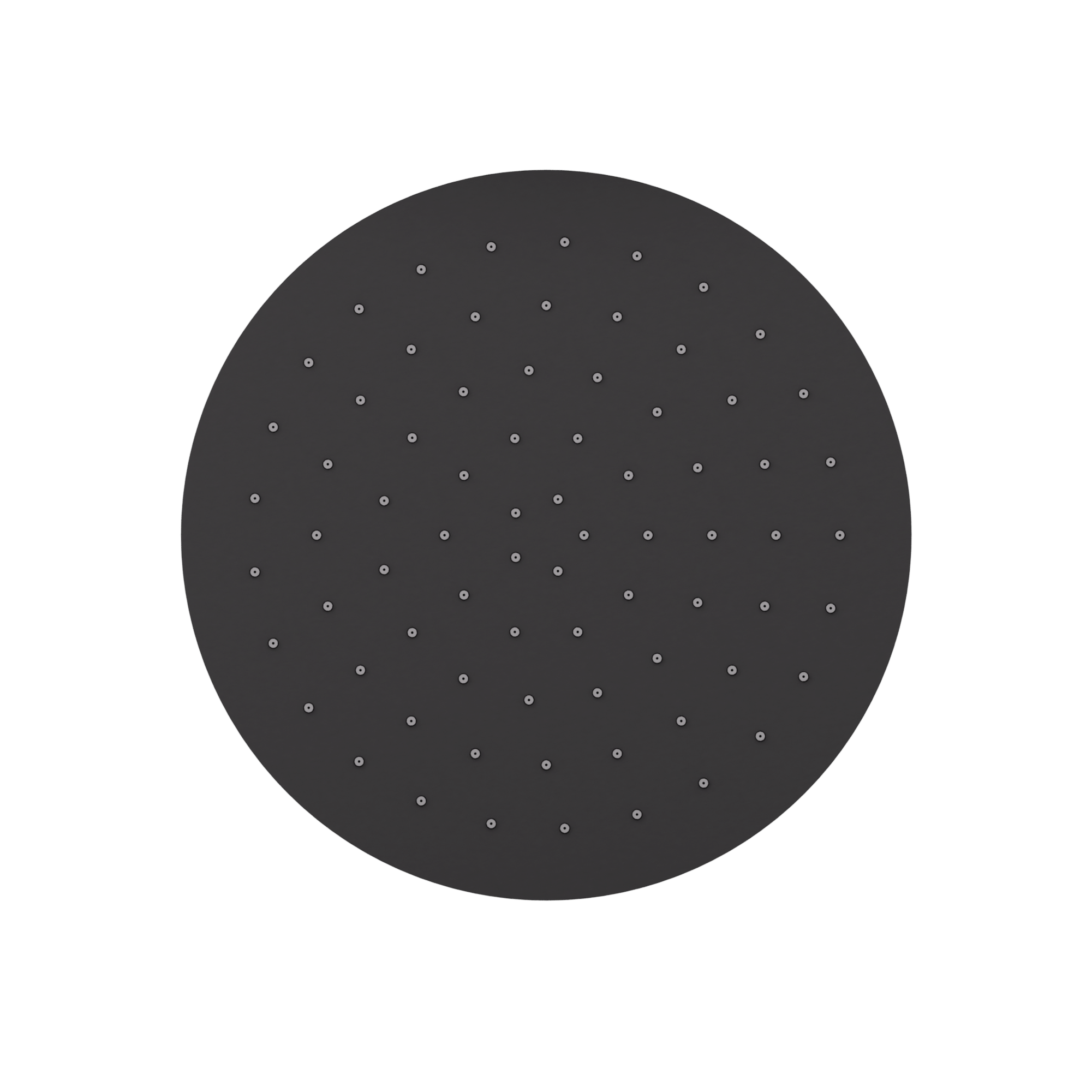 Tenzo Ceiling shower head round 25x25cm [10po] matte black CSH-10-R-MB