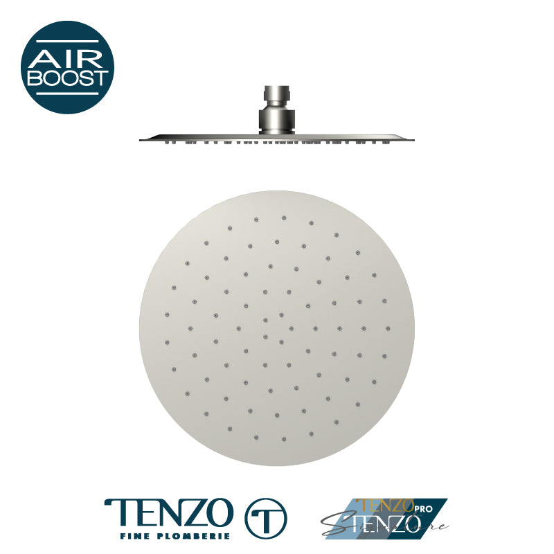 Tenzo shower head round 25cm [10"] stainless steel 2mm  brushed nickel SSTS-10-R-BN