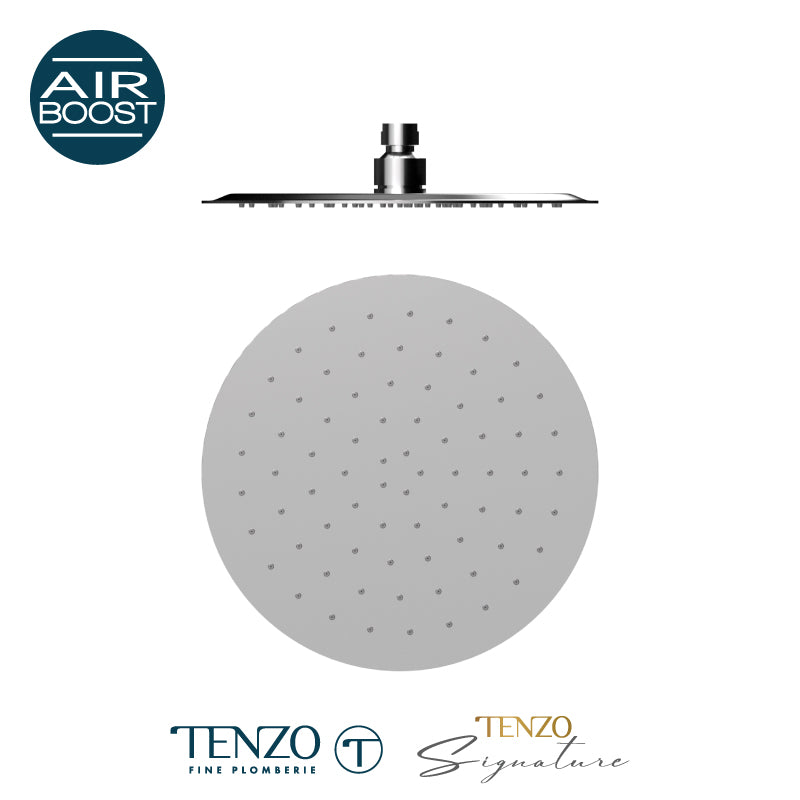 Tenzo shower head round 25cm [10in] stainless steel 2mm chrome SSTS-10-R-CR
