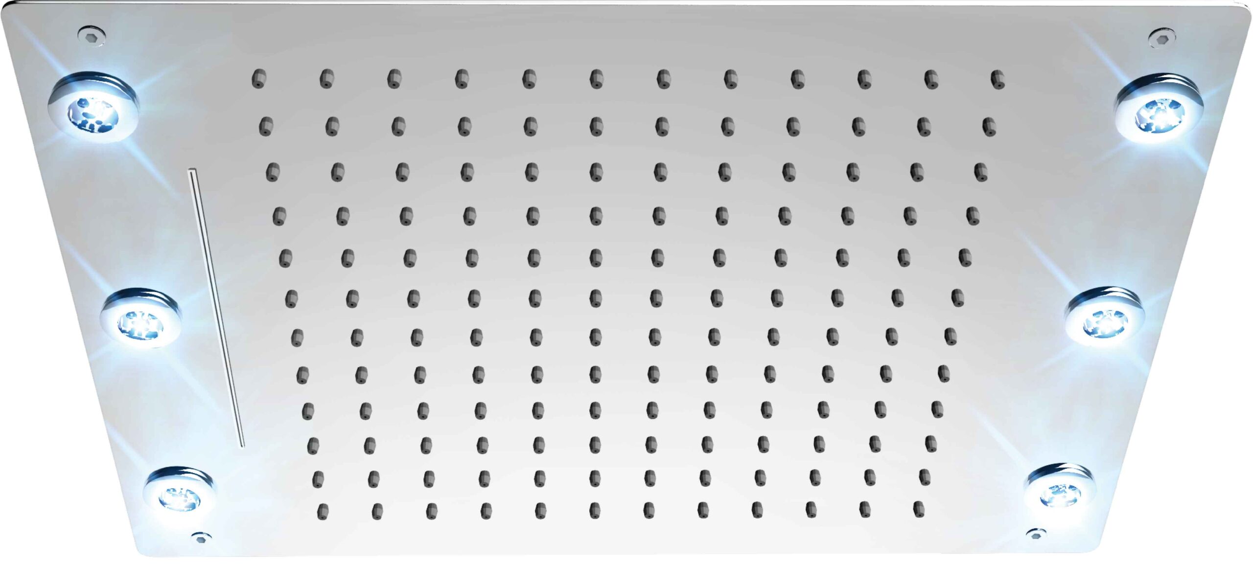 Tenzo Ceiling shower head & waterfall 33x43cm [13x17in] LED (6x) chrome CTS-1317LW-CR - Image 2