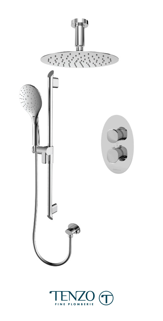 Tenzo Fluvia T-Box kit 2 functions thermo chrome finish FLT32-21331-CR