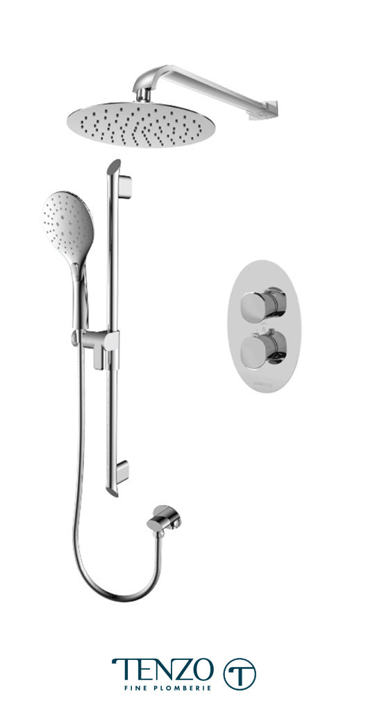 Tenzo Fluvia T-Box kit 2 functions thermo chrome finish FLT32-20311-CR