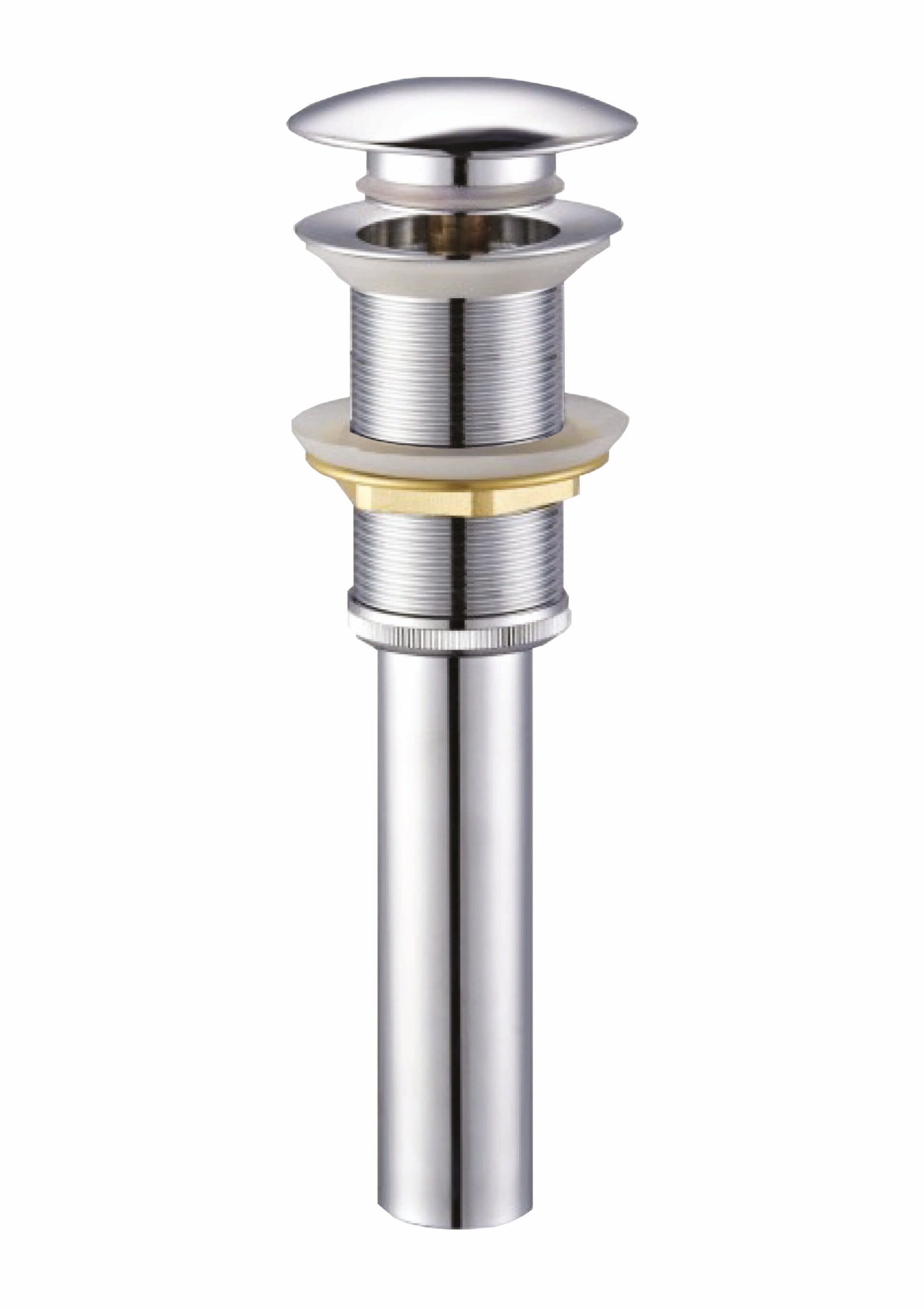 Tenzo Push pop-up drain without oveflow round chrome DR-WOF-01-CR - Image 3