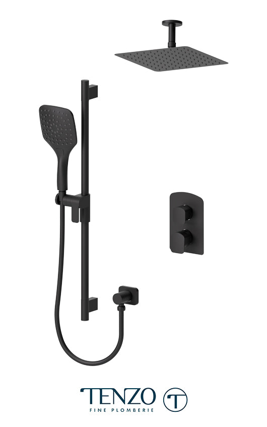 Tenzo Delano T-Box kit 2 functions thermo matte black finish DET32-21131-MB