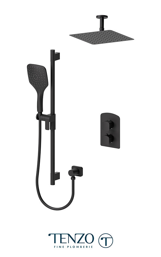 Tenzo Delano T-Box kit 2 functions pres bal matte black finish DEPB32-21131-MB