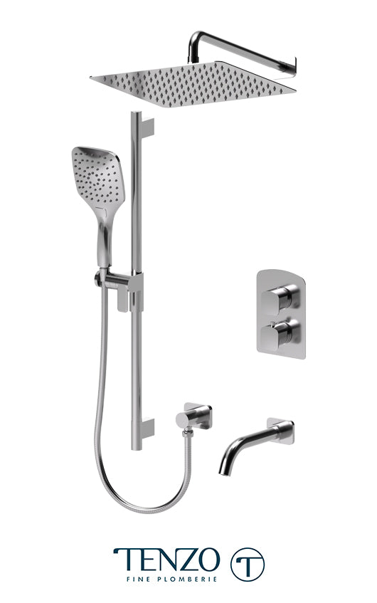 Tenzo Delano T-Box kit 3 functions thermo chrome finish DET33-501125-CR