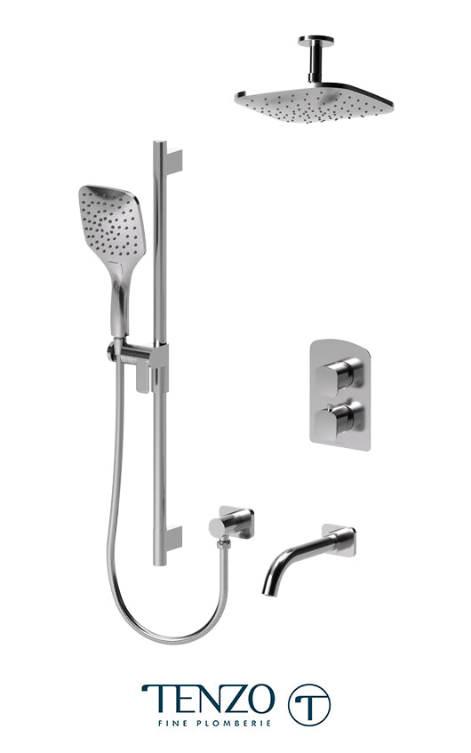 Tenzo Delano T-Box kit 3 functions thermo chrome finish DET33-511345-CR