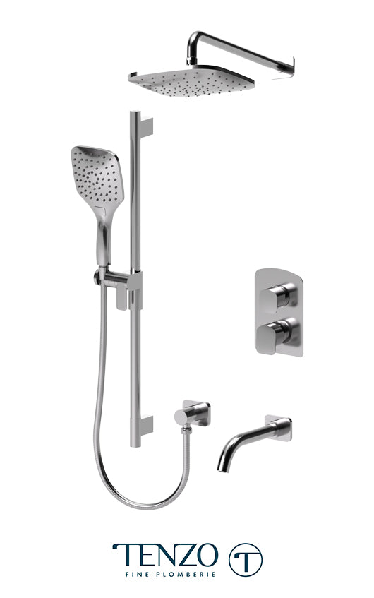 Tenzo Delano T-Box kit 3 functions pres bal chrome finish DEPB33-501145-CR