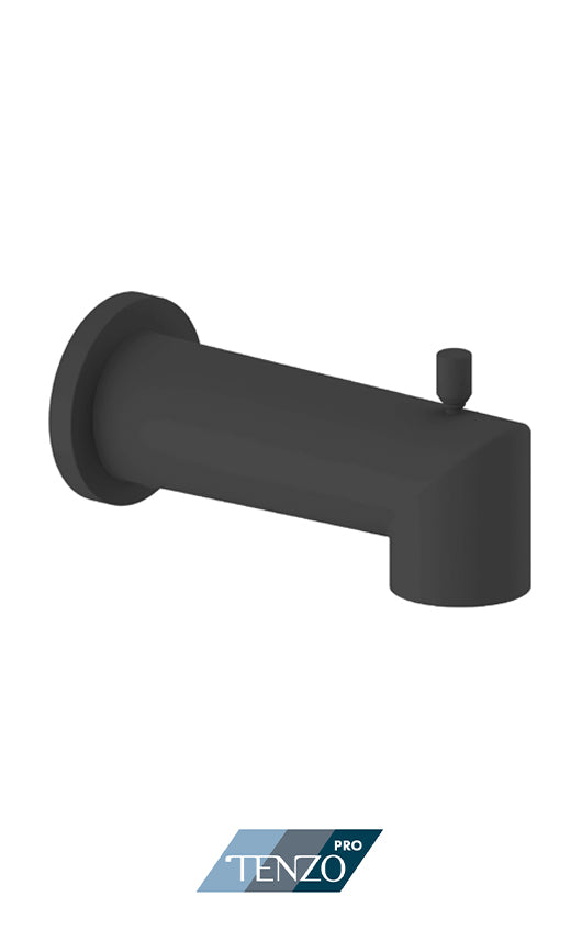 Tenzo Tub spout with diverter - Matte Black