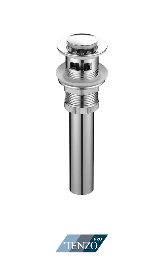 Tenzo Lavatory Pop-Up drain with overflow - Chrome