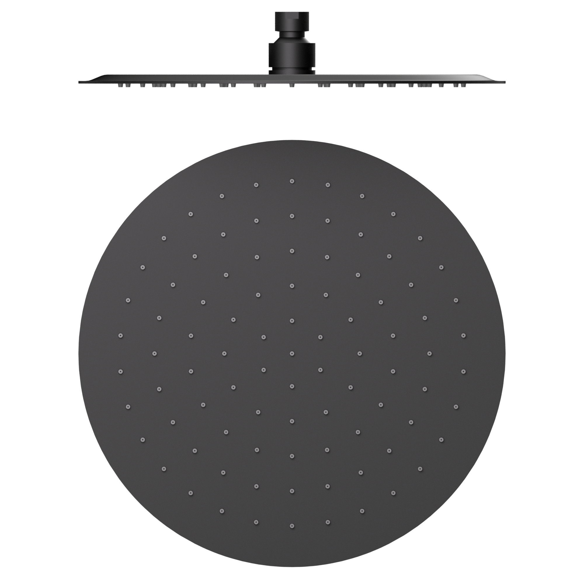 Tenzo shower head round 30cm [12"] stainless steel 2mm  matte black SSTS-12-R-MB - Image 2