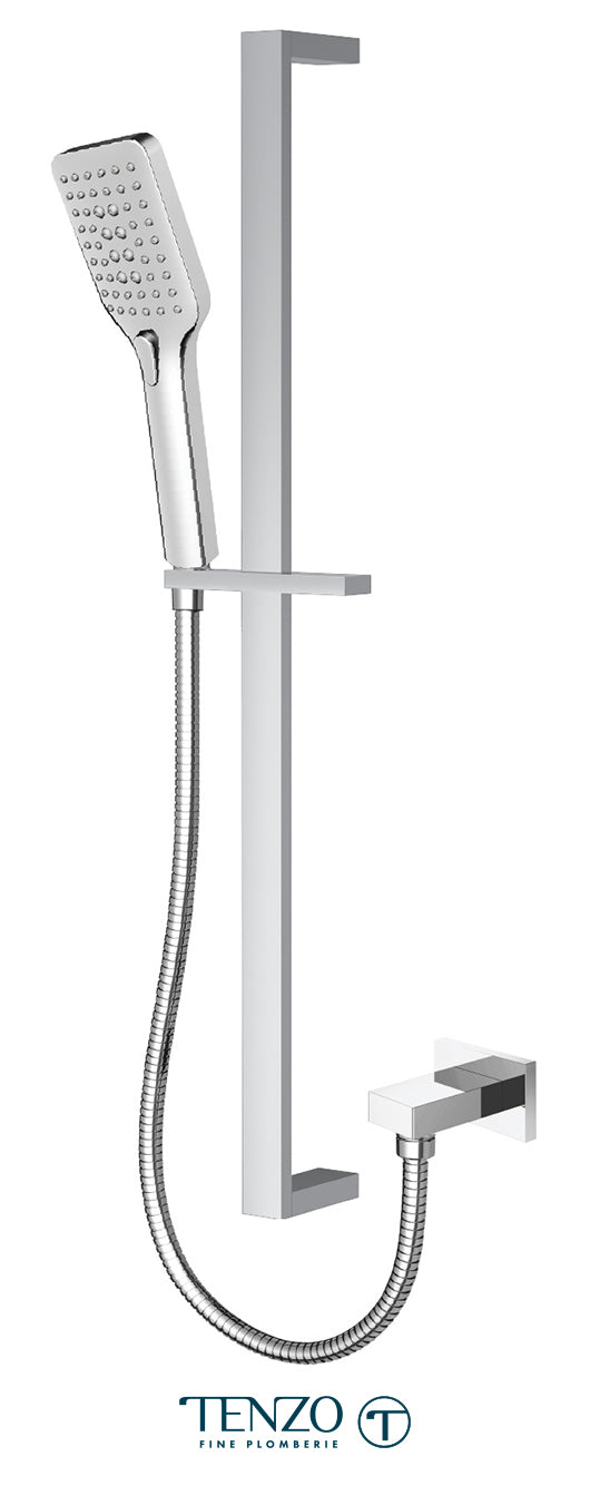 Tenzo Sliding bar kit with elbow chrome KRD-01124-CR