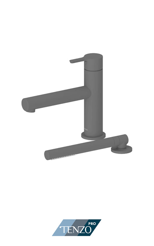 Tenzo Mylo MY36-PB Deck Mount 2 Piece Tub Filler With Hand Shower