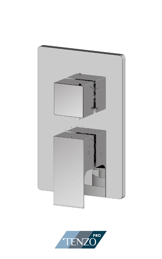 Tenzo Trim for KALISSA 3 functions pressure balanced valve -Chrome
