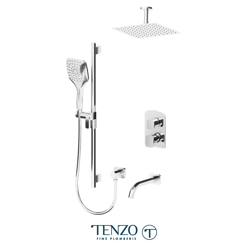 Tenzo Delano T-Box kit 3 functions pres bal chrome finish DEPB33-511315-CR