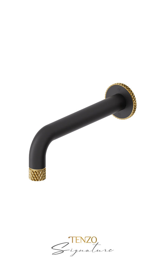 Tenzo Wall mount spout Bellacio-C matte black/ brushed gold BS-312-C-MB-BG