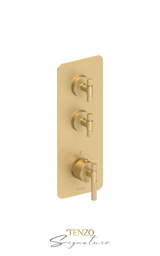 Tenzo Extenza valve 2 fcts thermo Bellacio-F brushed gold BET42-F-BG