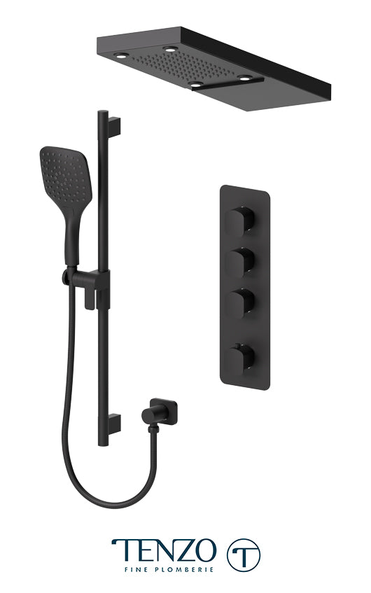 Tenzo Delano Extenza kit 3 functions thermo matte black finish DET43-56152-MB
