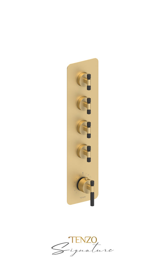 Tenzo Extenza valve 4 fcts thermo Bellacio-F brushed gold BET44-F-BG