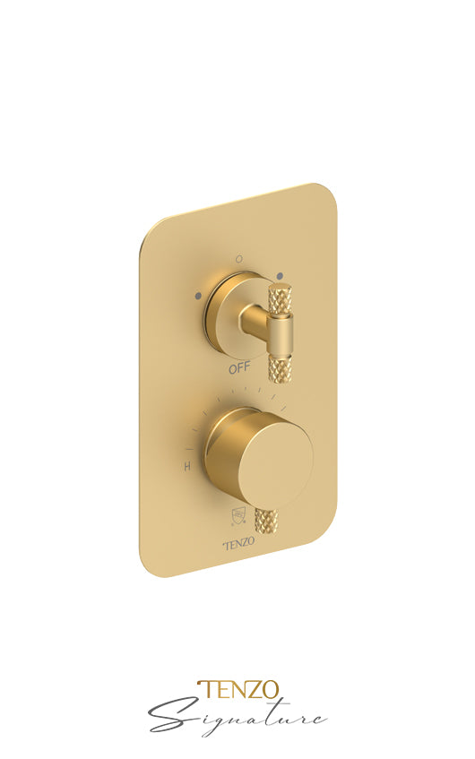 Tenzo T-Box valve 2 fcts pres bal Bellacio-C brushed gold BEPB32-C-BG