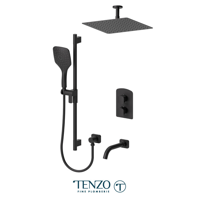 Tenzo Delano T-Box kit 3 functions pres bal matte black finish DEPB33-511325-MB