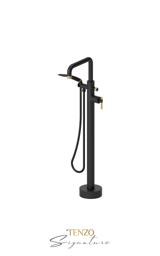 Tenzo Floor mount tub filler Bellacio-C matte black BE52-C-MB