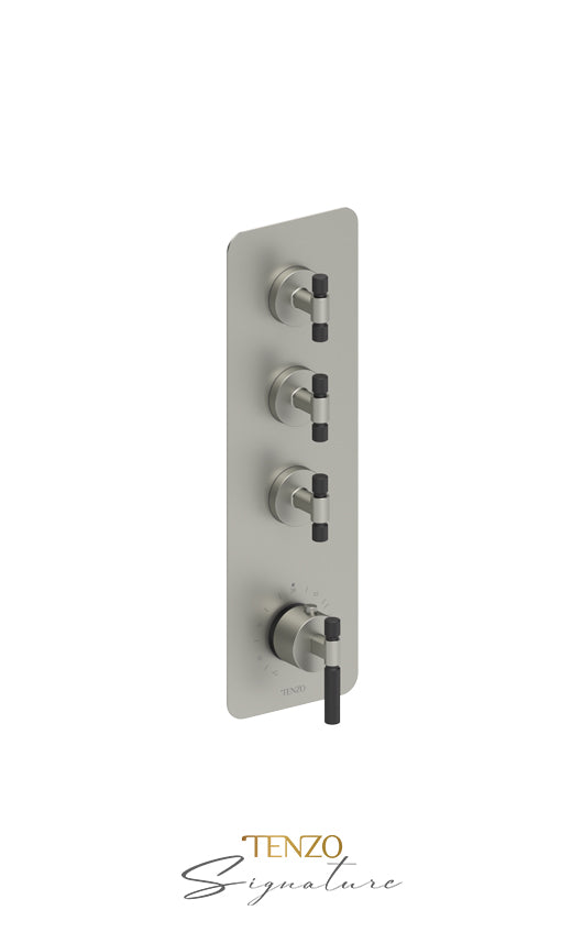 Tenzo Extenza valve 3 fcts thermo Bellacio-F brushed nickel BET43-F-BN