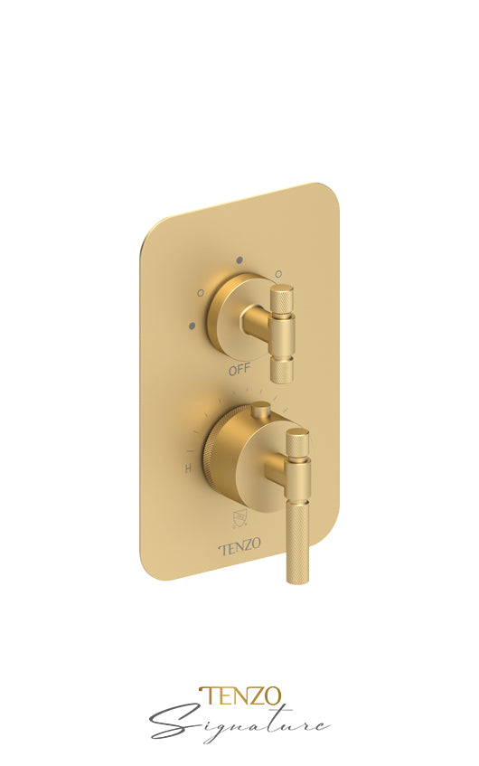 Tenzo T-Box valve 3 fcts thermo Bellacio-F brushed gold BET33-F-BG