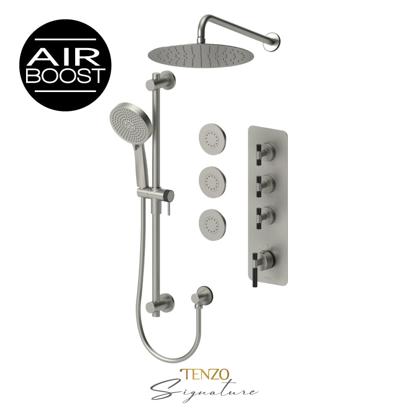 Tenzo Extenza valve 2 fcts thermo Bellacio-C brushed nickel BET43-571112-C-BN