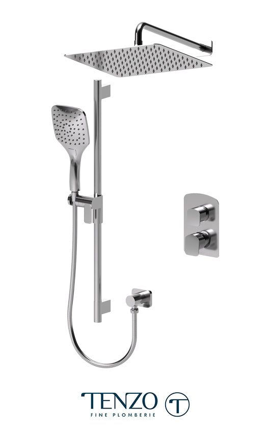 Tenzo Delano T-Box kit 2 functions pres bal chrome finish DEPB32-20112-CR