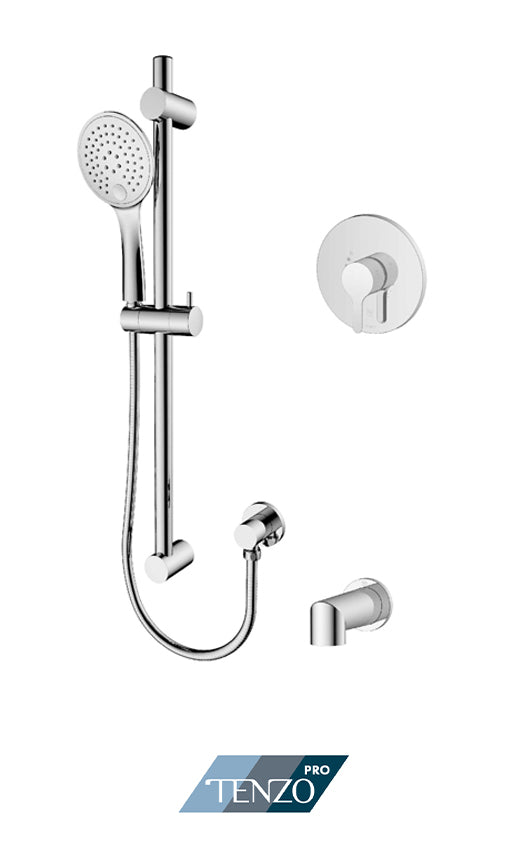 Tenzo Single Function Pressure Balanced Bath and shower Kit - MYPB22R-1102-XX