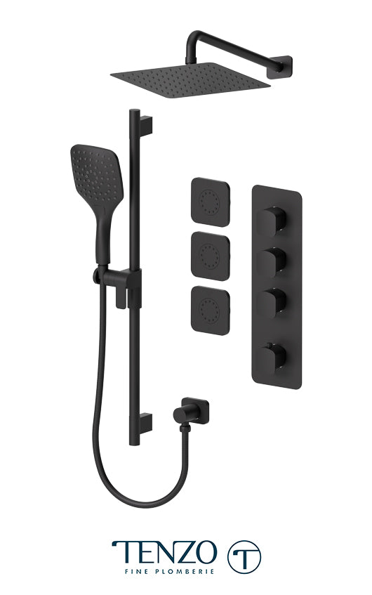 Tenzo Delano Extenza kit 3 functions thermo matte black finish DET43-571168-MB