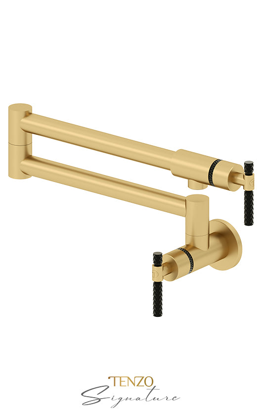 Tenzo Pot filler faucet Bellacio brushed gold / matte black BE160-C-BG-MB